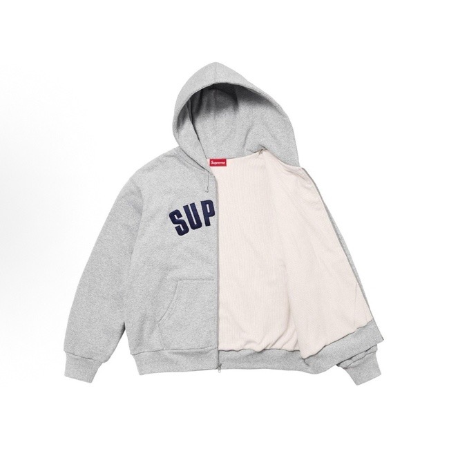 Imagen 2 de Supreme Arc Thermal Zip Up Hooded Heather Grey